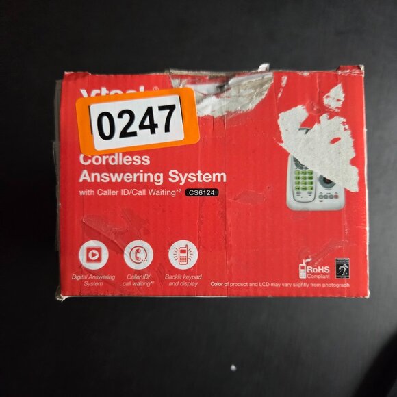 VTECH CS6124 DECT 6.0 CORDLESS PHONE W/ ANSWERING SYSTEM/CALLER ID/WAITING WHITE - Picture 6 of 6